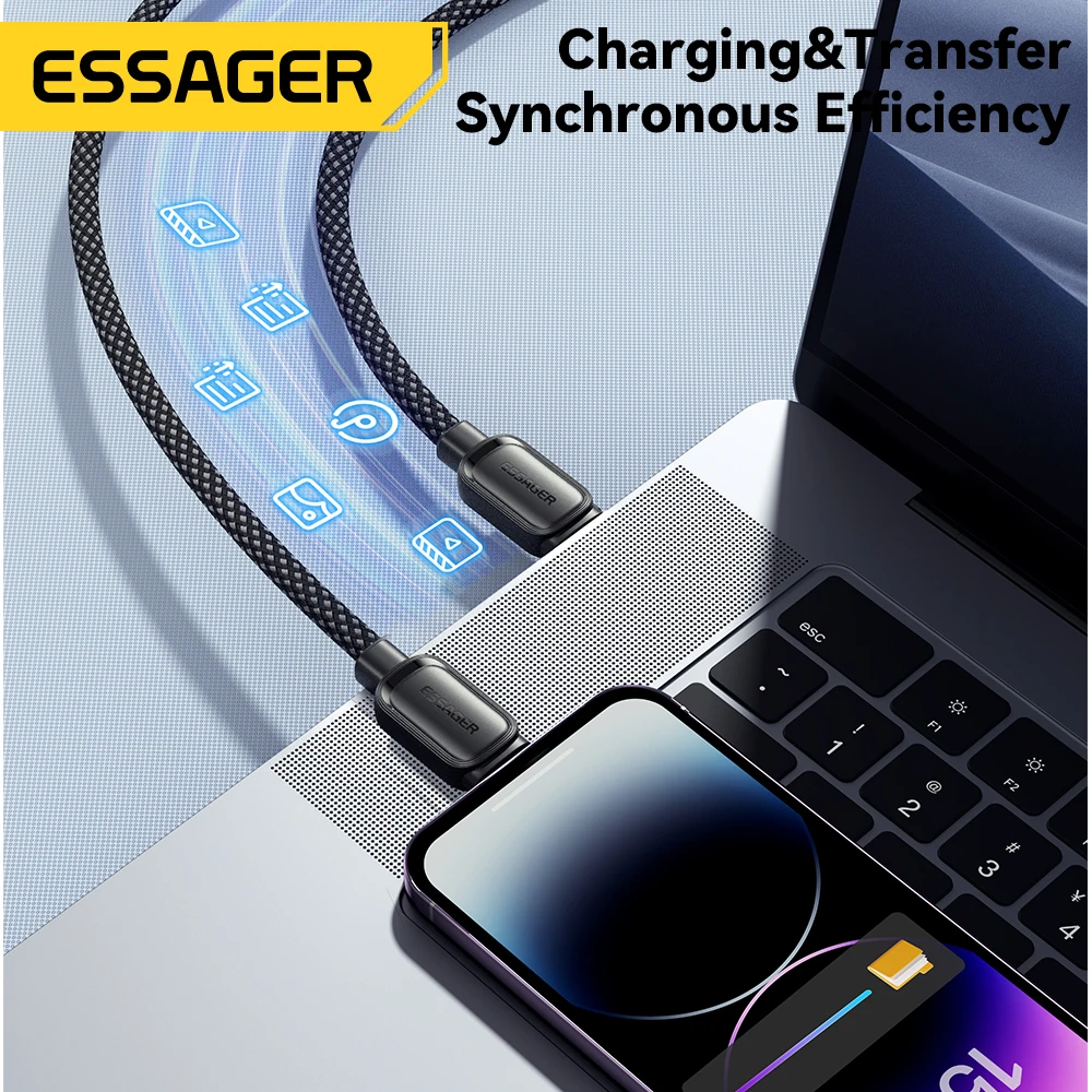 Essager USB C To Lighting 29W Magnetic Fast Charger Tangle