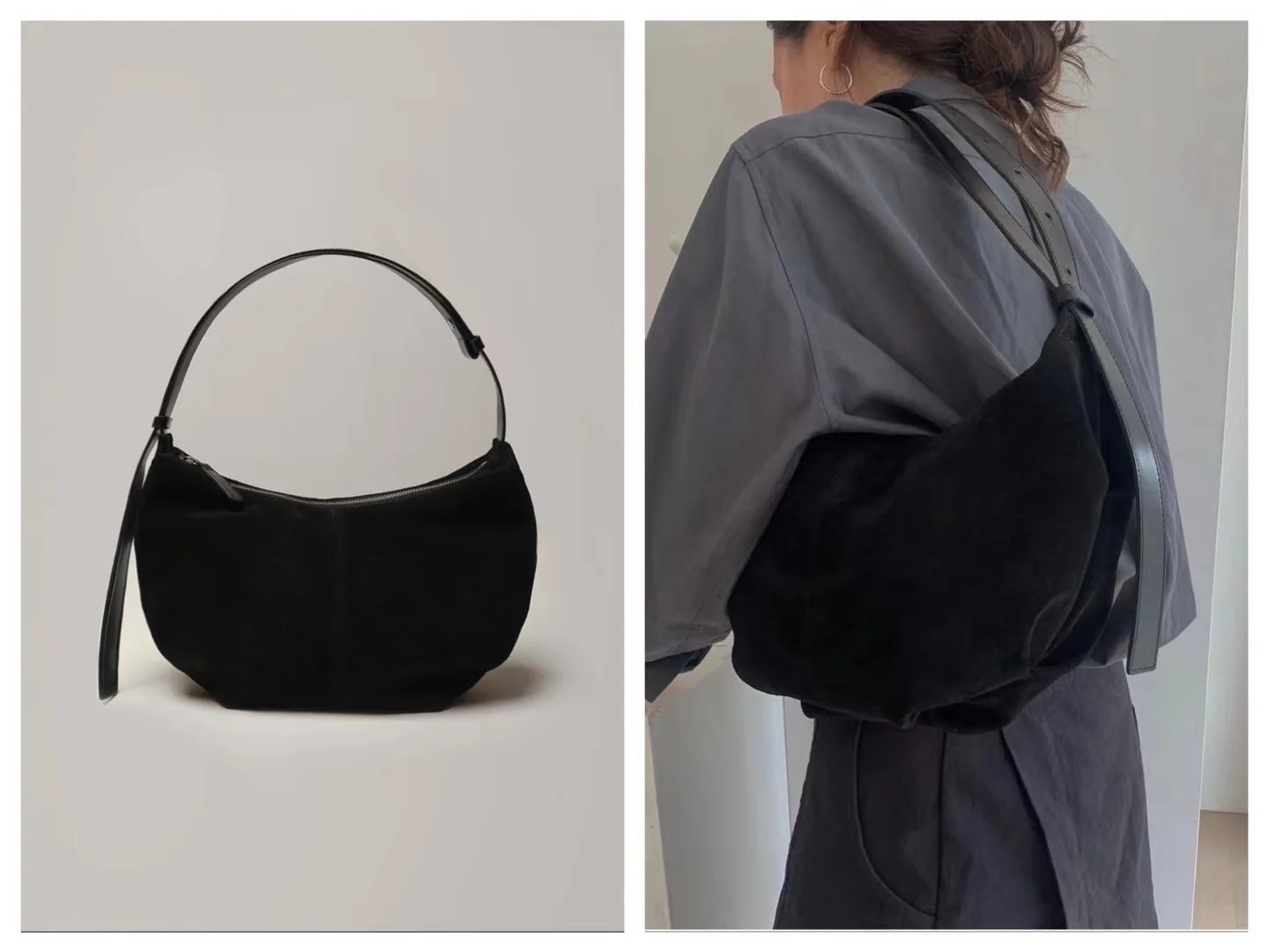 half moon design one shoulder bag