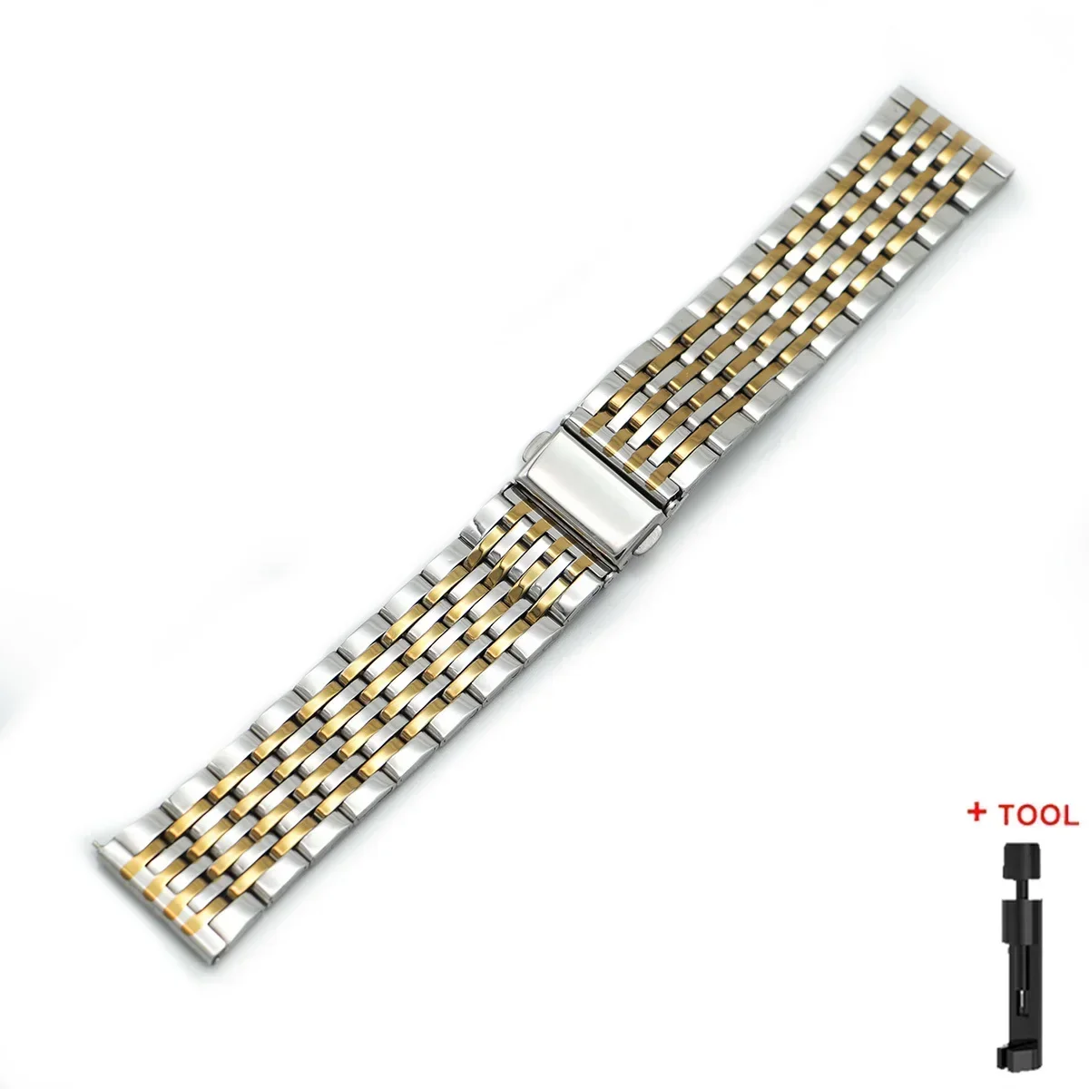 Elegant Stainless Steel Watch Band - 20/22mm Adjustable Strap