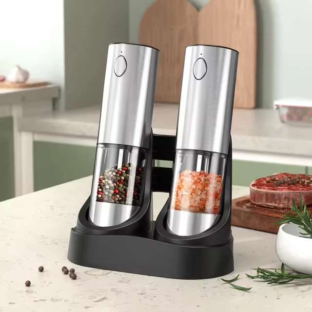 Electric Salt Pepper Grinder Set 2