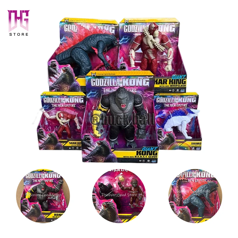 

Оригинальные фигурки из фильма Godzilla Kong, Империя, экшн, подвижная модель, СКАР, король, Шимо, титанус, Даг, подарки для мальчиков