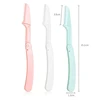3pcs Safe Folding Ladies Face Shaver Eyebrow Trimmer Blade Anti-Scratch Razor Makeup Tools Eyebrow Trimmer Face Razor for Women 6