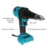 Electric Rivet Gun Rivet Nut Gun Drill Insert Nut Pull Riveting Tool 2.4-4.8mm Cordless With LED Light For Makita 18V Battery 4