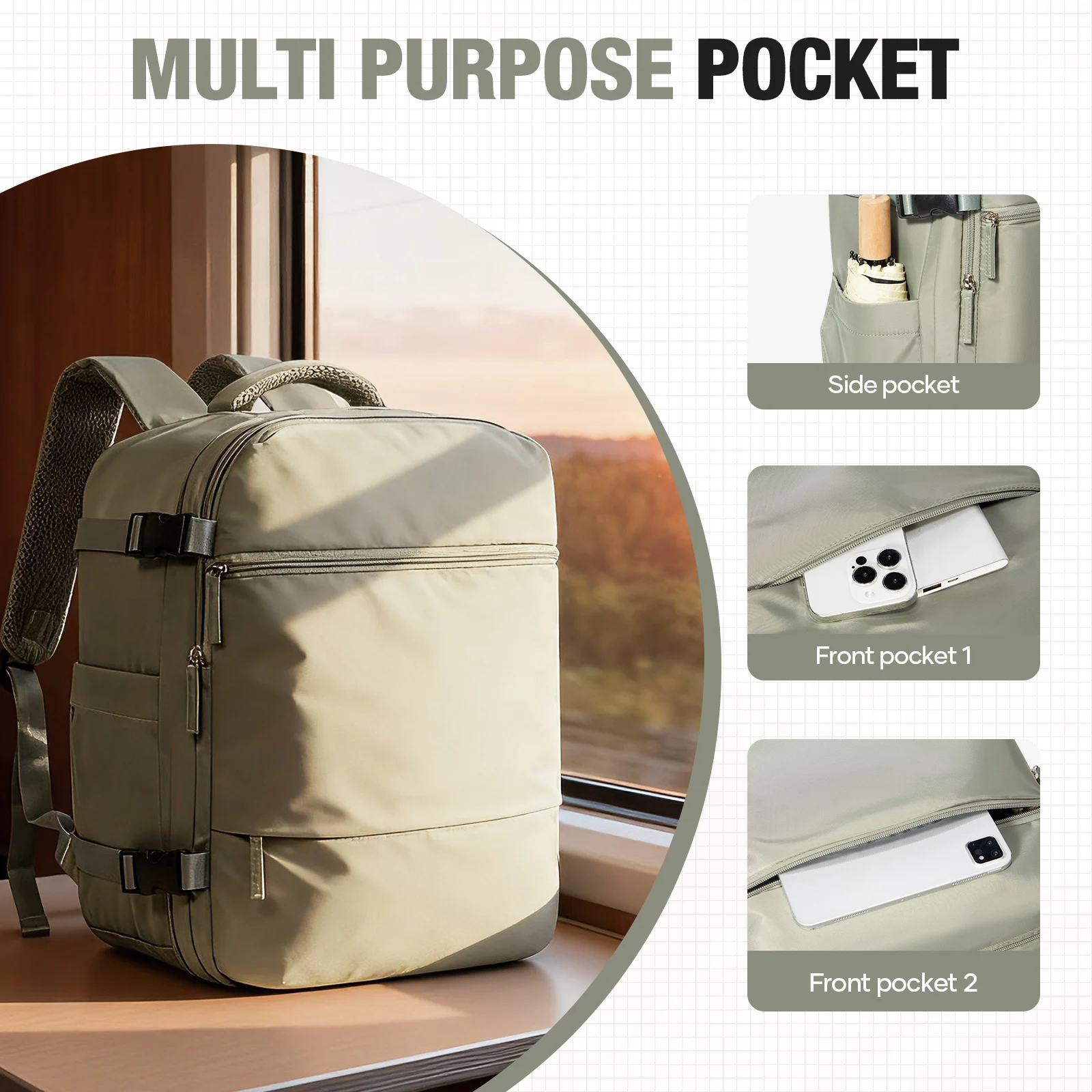 Handluggage Cabin Bag, Ryanair 40x30x20 Bag Men Women 15.6inch Laptop Bag Business Work Travel Backpack，College School Backapck