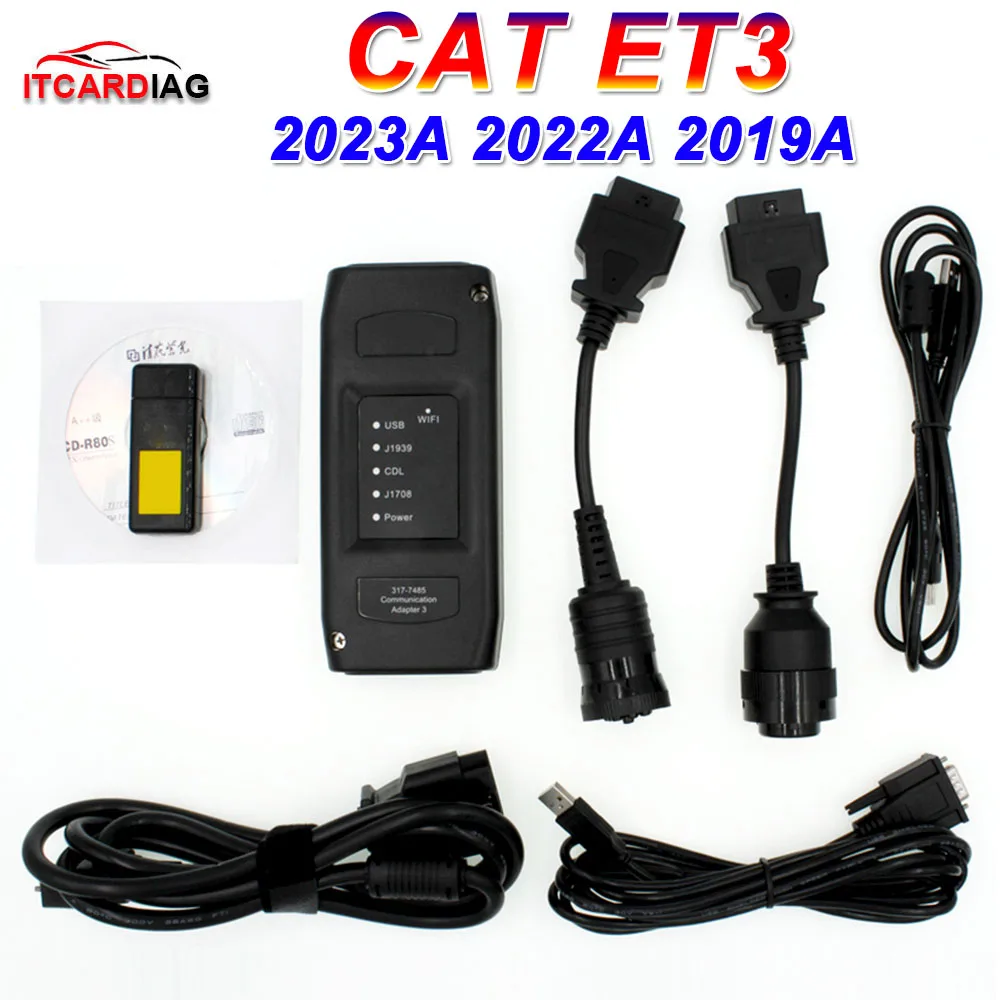 

CAT ET3 2023A 2022A 2019A Wireless Adapter III For Truck Diagnostic Tool Communication J1939 Support WIFI ET3 Heavy Duty Scanner