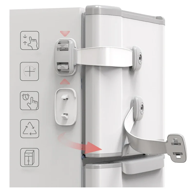 1/2/4Pcs/lot Baby Safety Drawer Door Lock Multi-Function Child Protection Anti-Pinch Cabinet Refrigerator Safety Buckle Plastic cabinet lock child lock door lock safety lock refrigerator lock refrigerator door lock door window lock