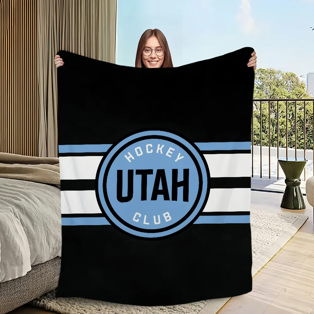 Fashion design Club Warm Soft Plush Nap Blankets Sofa for Living U-UtahS  Room Office Bedroom H-Hockey Home Travel Kid Gifts 2