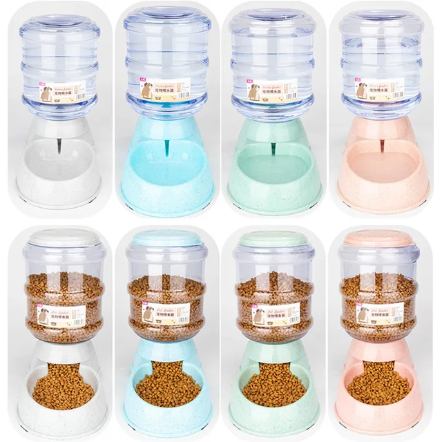 Large Capacity Pet Feeder Bowls Small Dog Food Bowl Automatic Water Dispenser Cat Bowls Pets Feeding Bowls Drink Water Bowl 3