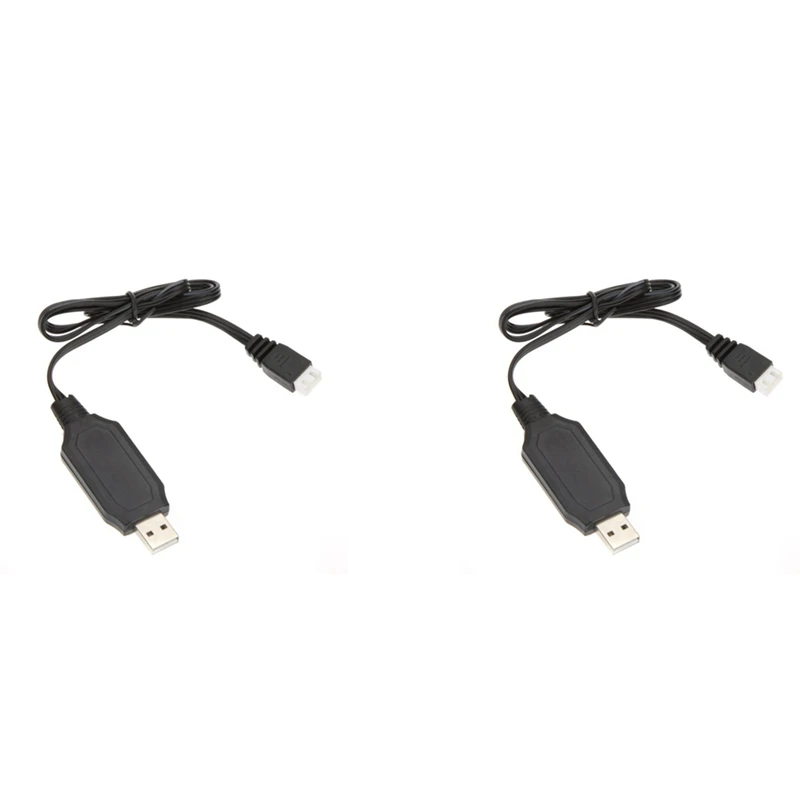 2 шт., USB-кабель для зарядки аккумуляторов 7,4 В для Wltoys V912 V913 V915 V262 / MJX F45 F39 T40C T23