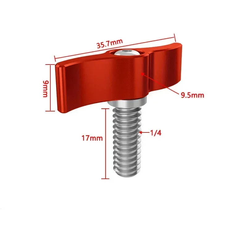 1/4 M4 M5 M6 M8 T Head Threaded Handle Wrench 10-35mm Length Screw Adapter Adjustable Head For DJI Ronin M Gimbal Stabilizer Metal Screw Adapter