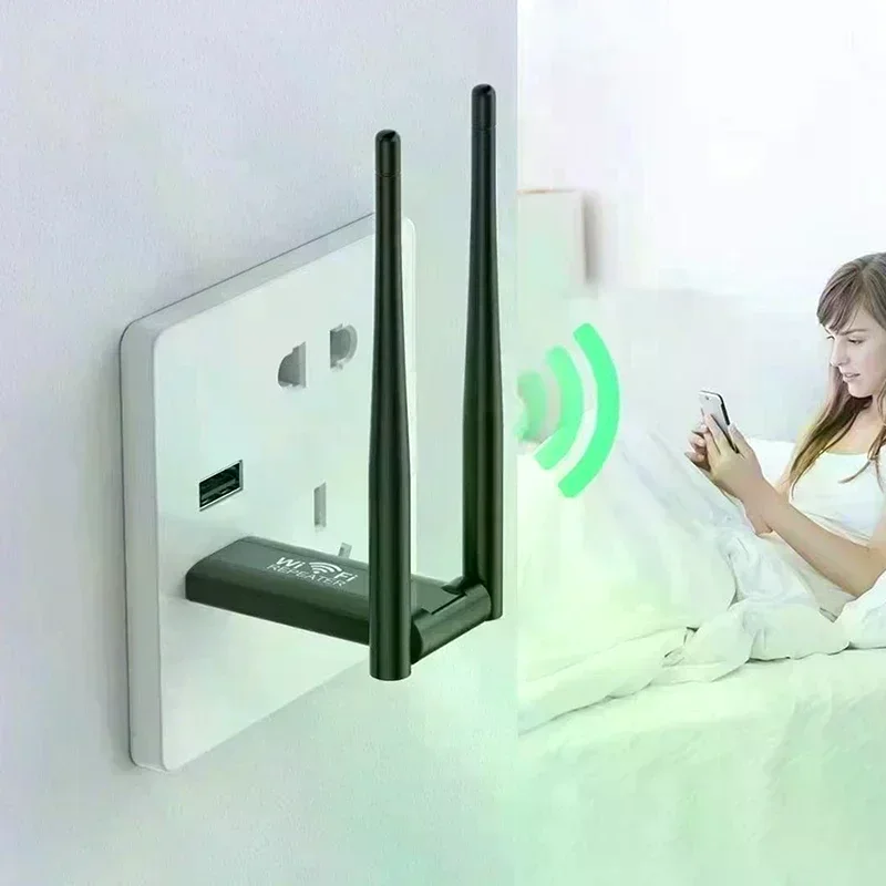 USB Wifi Repeater 300M Wi-Fi Signal Booster 2.4G Wireless Extender Wi Fi Adapter For Desktop PC Laptop Signal Amplif