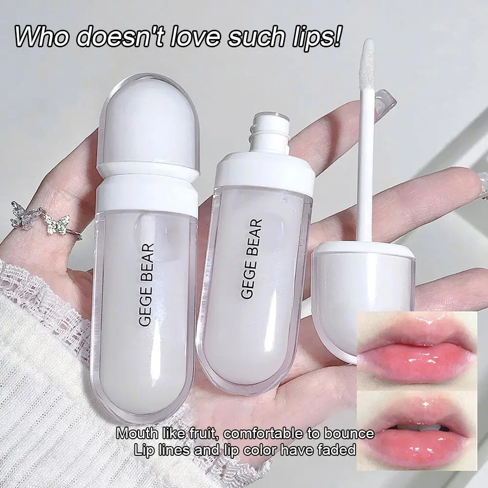 

Clear Crystal Bright Lip Gloss Transparent Water Light Mirror Care Moisturising Balm Lip Lip Liquid Hydrating Makeup P0H0