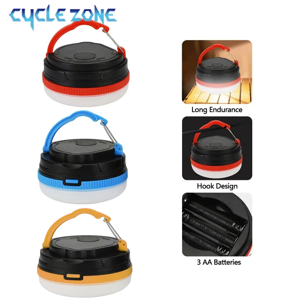 Camping light Portable 3 Lighting Modes Emergency with Magnet Base For Outdoor Work Tent Camping Supplies Without Battery