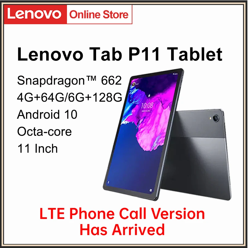 Global Firmware Lenovo Tab P11 / K11 2K LCD Screen Snapdragon Octa Core 4G /6G  64G /128GB Tablet Android 10 Xiaoxin Pad 11 inch best android tablet