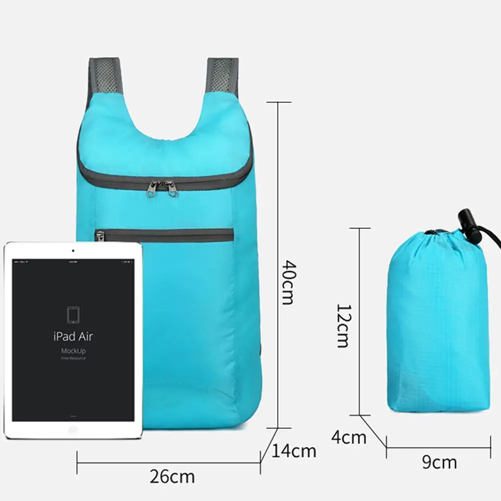 Travel Handy Waterproof Unisex Camping Ultralight Packable Water Resistant Handle Bag Daypack Travel Backpack Foldable Bag