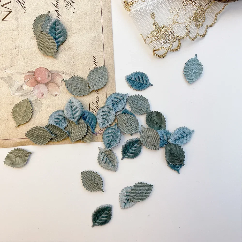 Mini Leaves Appliques Sewing Supplies Headwear Decor Corsage Floral for Diy Wedding Dress Hat Clothes Outfit Coat