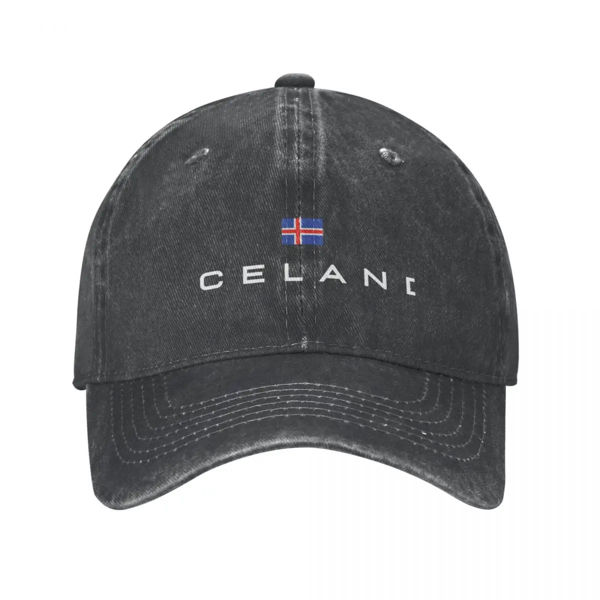 

Iceland flag Cowboy Hat Ball Cap Trucker Cap Beach Golf Mens Hat Women'S