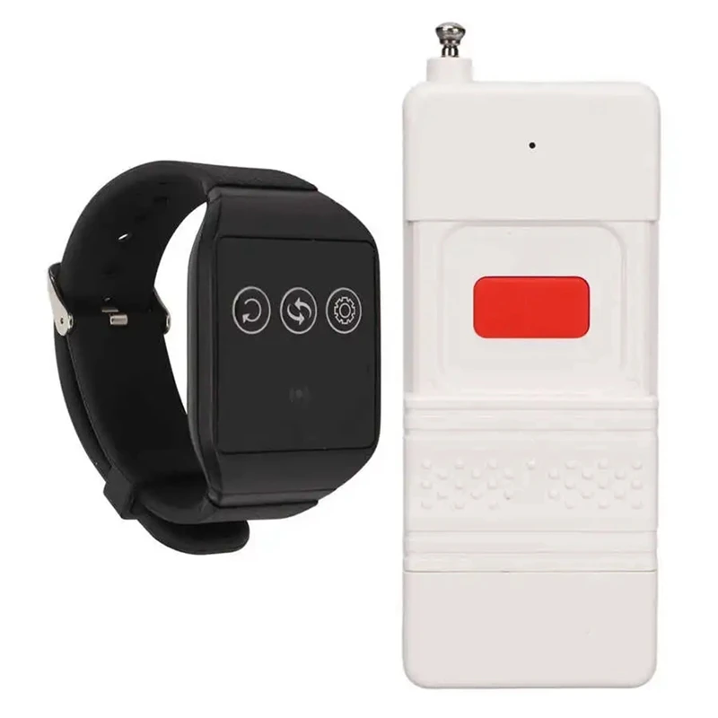 

Caregiver Pager SOS Call Button Transmitter Receiver Nurse Alert System Plastic For Elderly Patient