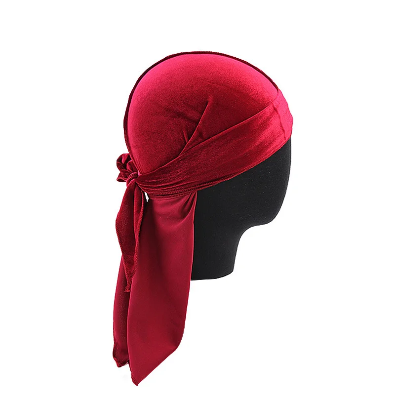 Durag En Velours à Longue Queue - Taille Unique Homme/Femme - Pour Cheveux, Style Hip-Hop, Protection - Multi-couleurs