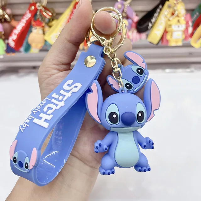 Porte-clés Disney Stitch Kiki pour femmes, porte-clés de dessin animé, joli  sac, accessoires JOMonster