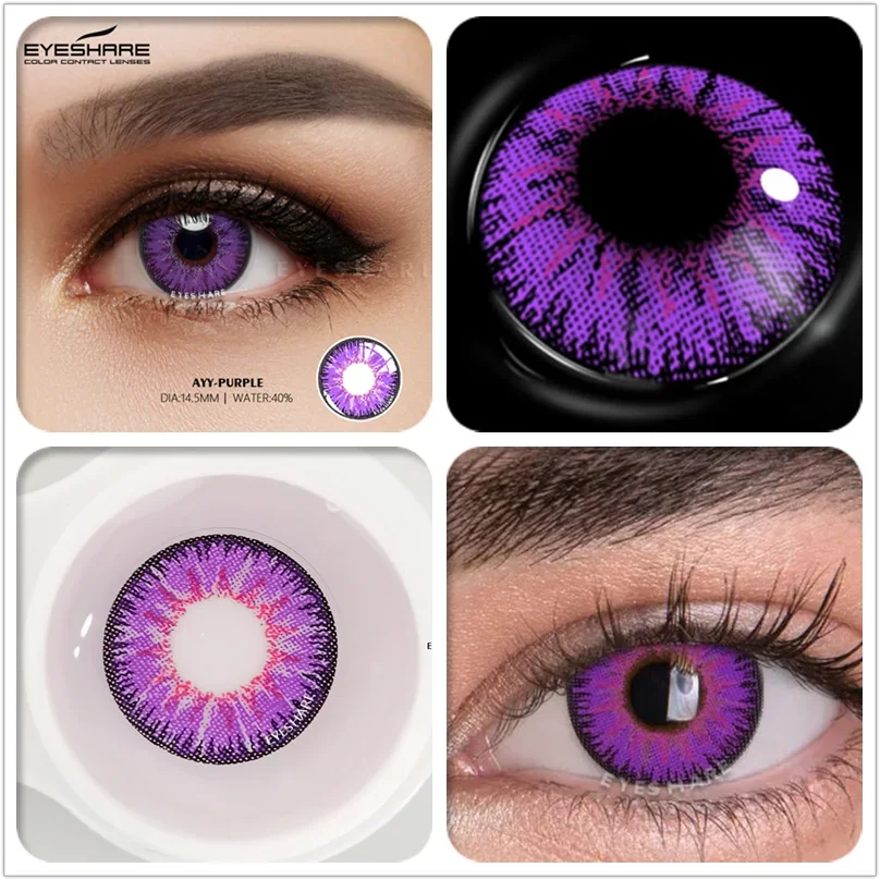 EYESHARE 1 páros cosplay kontaktu lenses Esztétika Pupilla Feltűnően néz Szépítő Színes kontaktu lenses Halloween Évente szemét kontaktu objektív