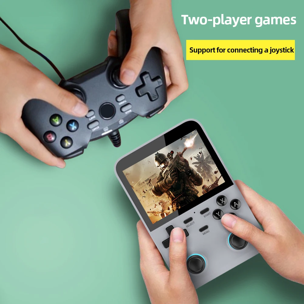 

3.5 Inch IPS Screen Video Game Consoles Gaming Retro Devices 2500mAh Built-in 64G Memory Card 640x480 Children Birthday Gifts