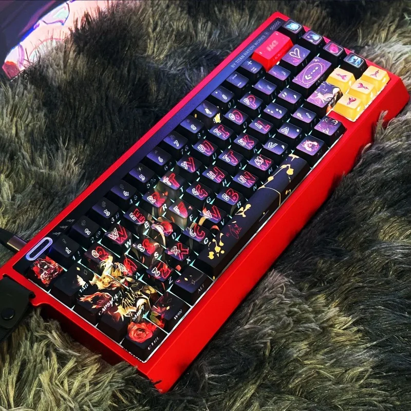 Faker Hall of Fame Ahri 테마 키캡 기계식 키보드 PBT 맞춤형 키캡 PC 게임 키보드 액세서리 수집용 선물