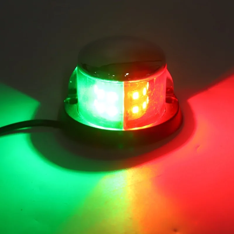 휴대용 내구성 요트 항해등 적색 녹색 신호등 12V 배송용 LED 라이트