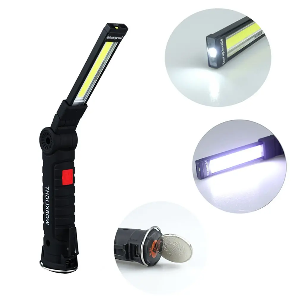 

2023 New Work Light Car Repair Hand Rechargeable 360 Degree Rotate Lamp Magnet Foldable Multi-Function Professional Flashlight