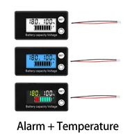 6133A LCD Battery Capacity Indicator Temperature Alarm DC 8V-100V Lead Acid Lithium LiFePO4 Voltmeter Voltage Gauge Lowe Version 1
