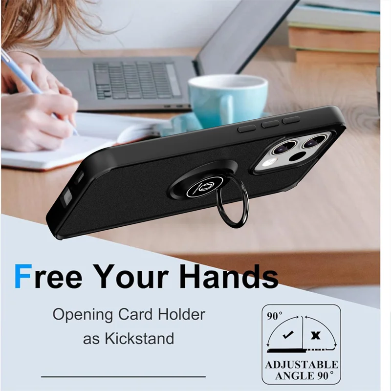 Armor Matte Shockproof Case with Magnetic Ring Stand Holder