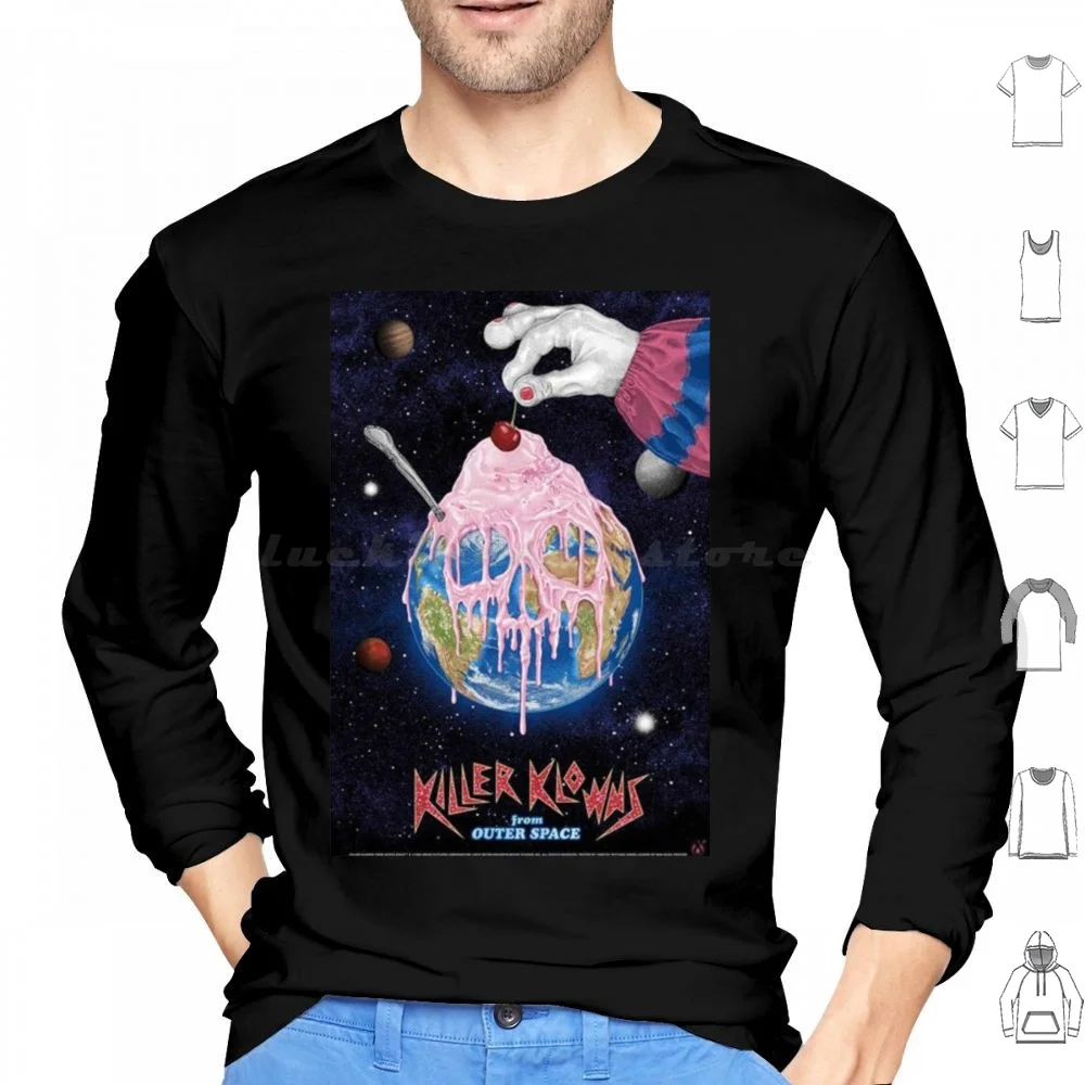Killer Klowns From Outer Space Felpa Con Cappuccio In Cotone A Maniche Lunghe Killer Lowns Dallo Spazio Esterno Killer Di Outer Space Killer