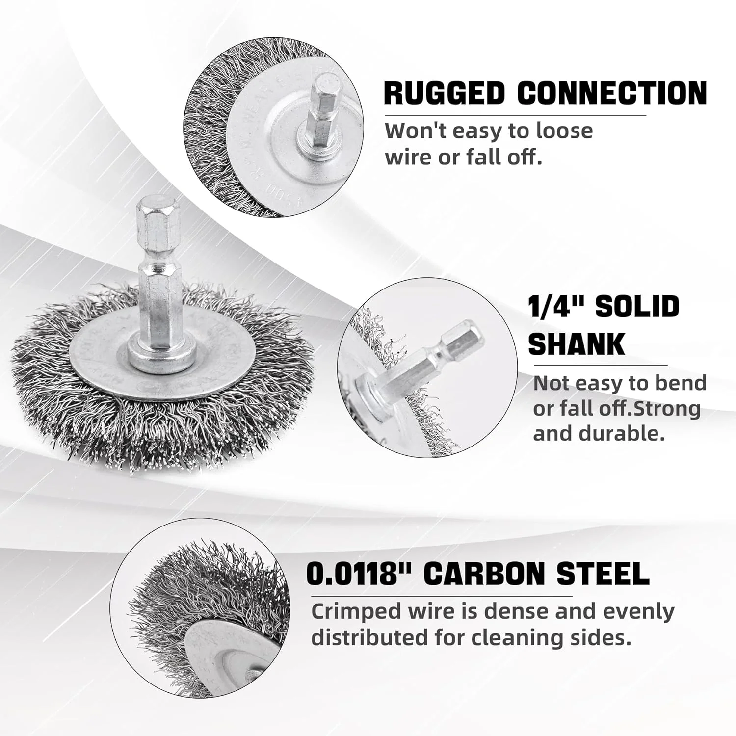 Wire Brush Wire Brush Set Wire Cleaning Brush Electric Drill Brush Drill Brush Power Scrubber Drill Brush 3/7Pcs Wire Brush Wheel Cup Brush Set for Drill 1/4 Inch Hexagonal Handle