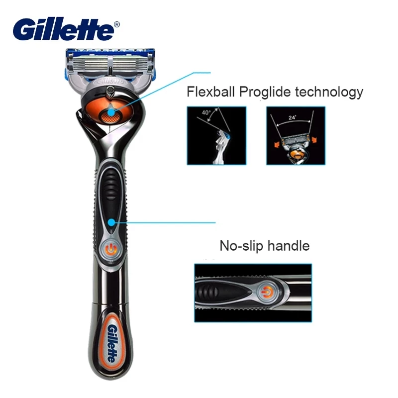 Originale Gillette Fusion 5 Razor Power Proglide Shaver Man Rasoio Manuale Flexball Beard Precision Clean Safety Straight Shaving