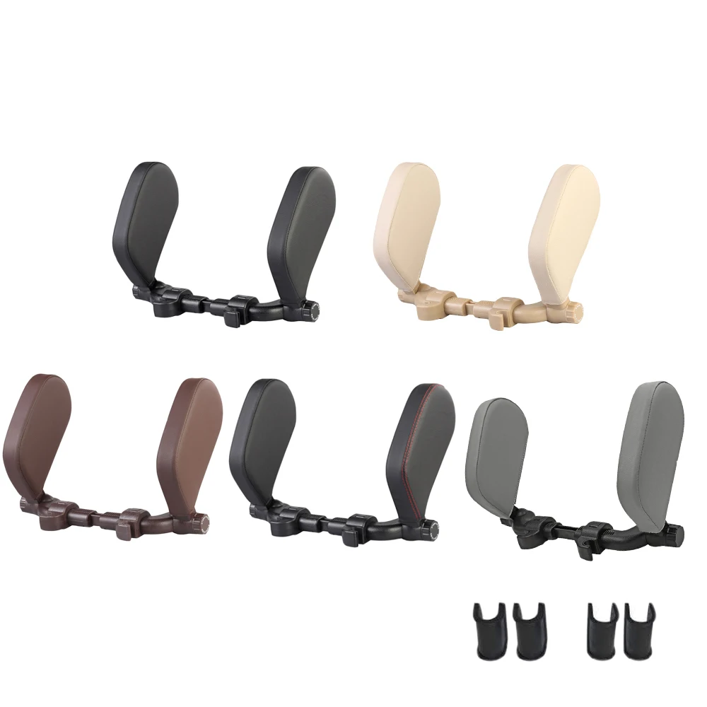 

1pcs Car Seat Head Neck Support Rest Cushion Car Headrest Pillow Memory Pillow 360°Adjustable Leather Universal for Kids Adults
