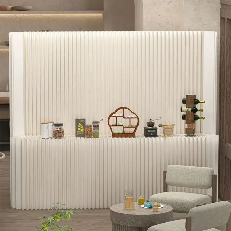 Customizable Home Decor White Brown Folding Organ Paper Wall Removable Screens & Room Dividers For Office Porch Partition