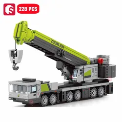 Engineering Vehicle Building Blocks Kit - Excavator and Mixer Truck Model Bricks DIY Educational Toys (Mini Crane)
