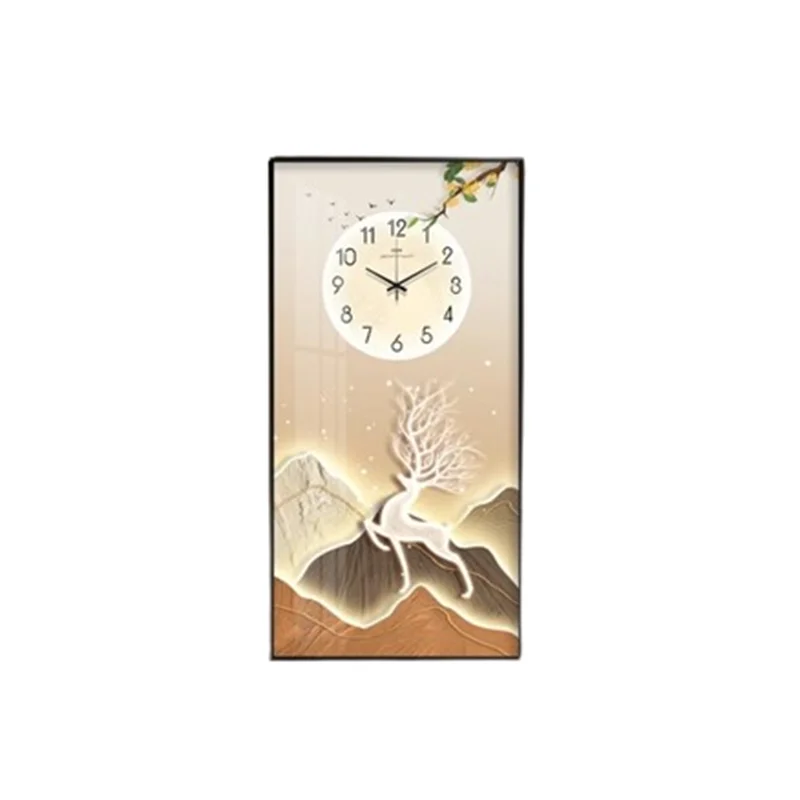 Classic Square Wall Clock Light Hanging Design Large Wall Clock Living Room Gold Montre Murale Salon Home Decorating Items