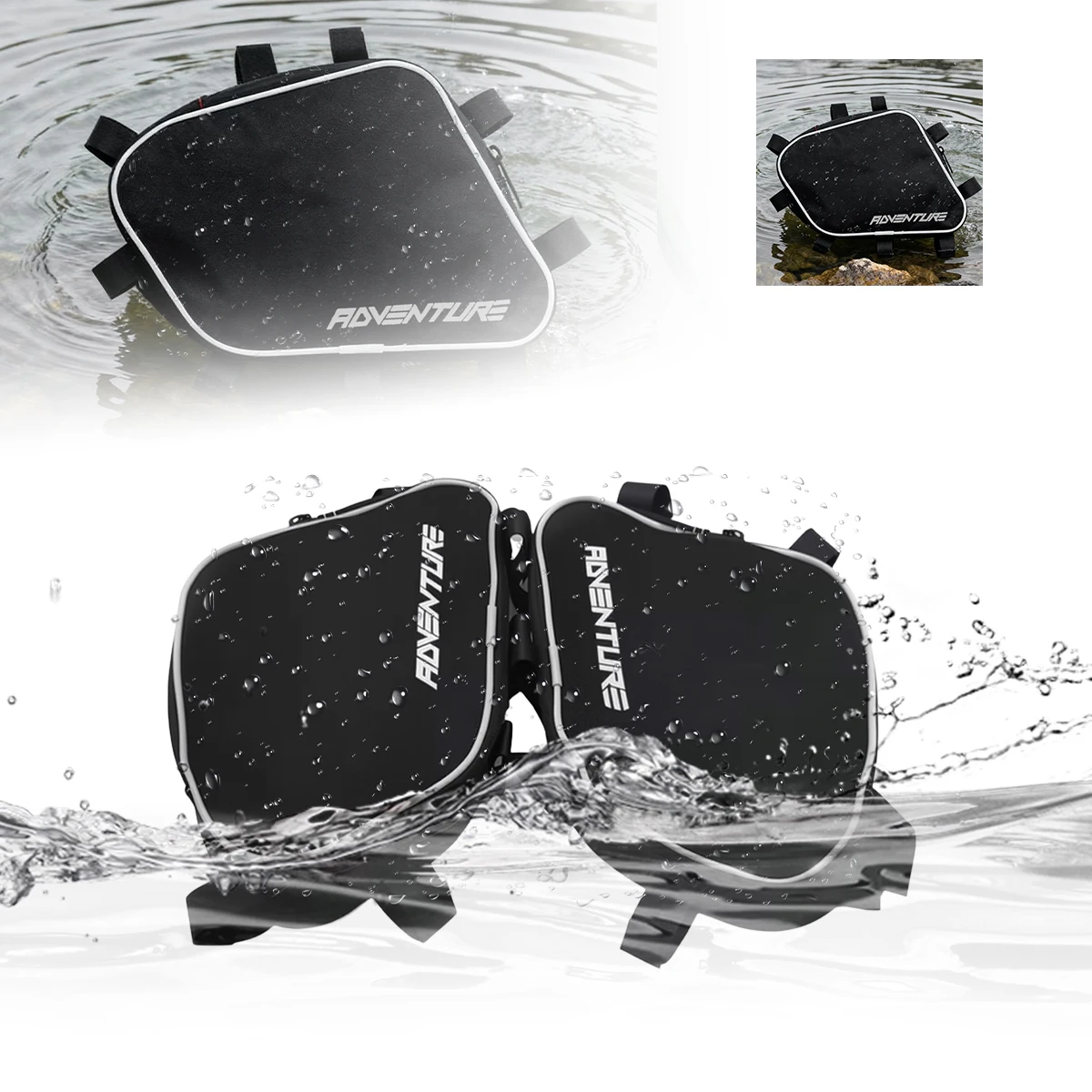 Bumper Storage Bags for Adventure Motorcycle Crash Bars