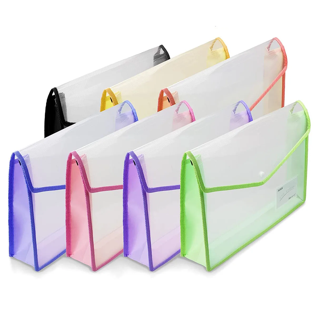 A4 Large Size Expanding Plastic File Document Folder with Button