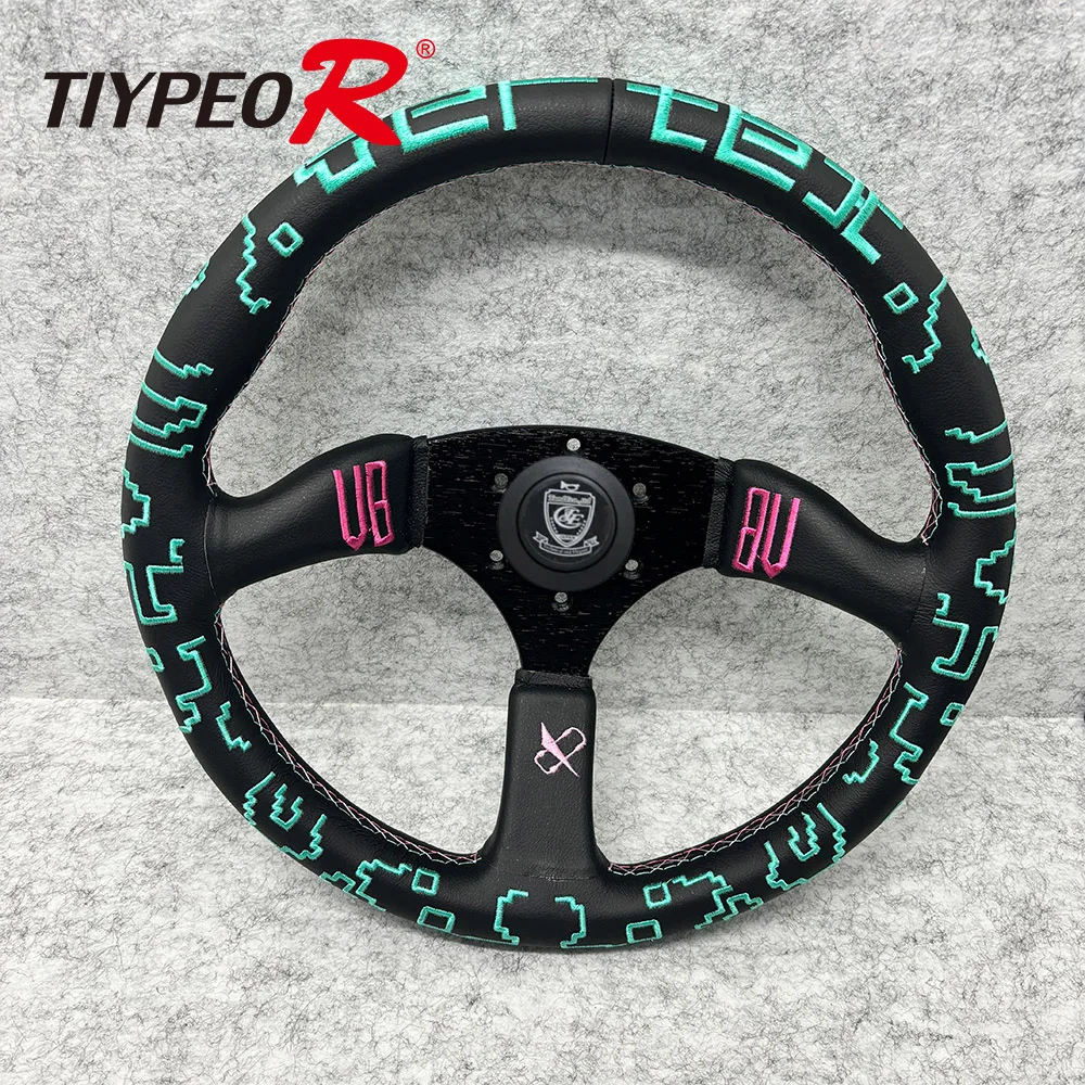 Vertex Volante Da Corsa Per Auto Da 14 Pollici In Lega Di Alluminio Deep Corn Dish Sport Drifting Volante Da 350Mm