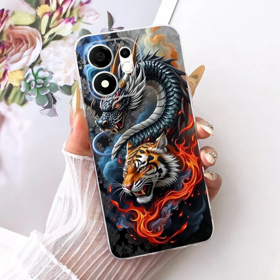 Luxury Dragon Printed Soft Silicone Protective Cover