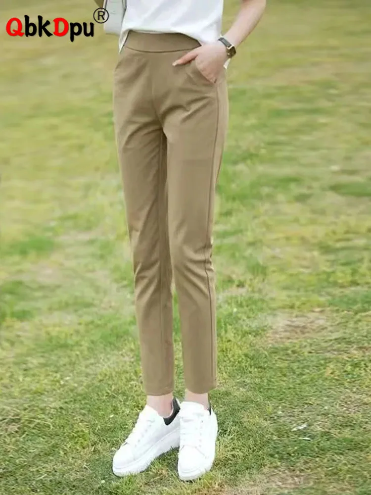 

Formal High Waist Pencil Ankle-length Pants Oversize Women Slim Straight Trousers Casual Spring New Elegant Office Pantalones