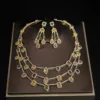 Fashion Shiny Rhinestone Necklace And Earring Set Sparkling Jewelry Accessory for Women