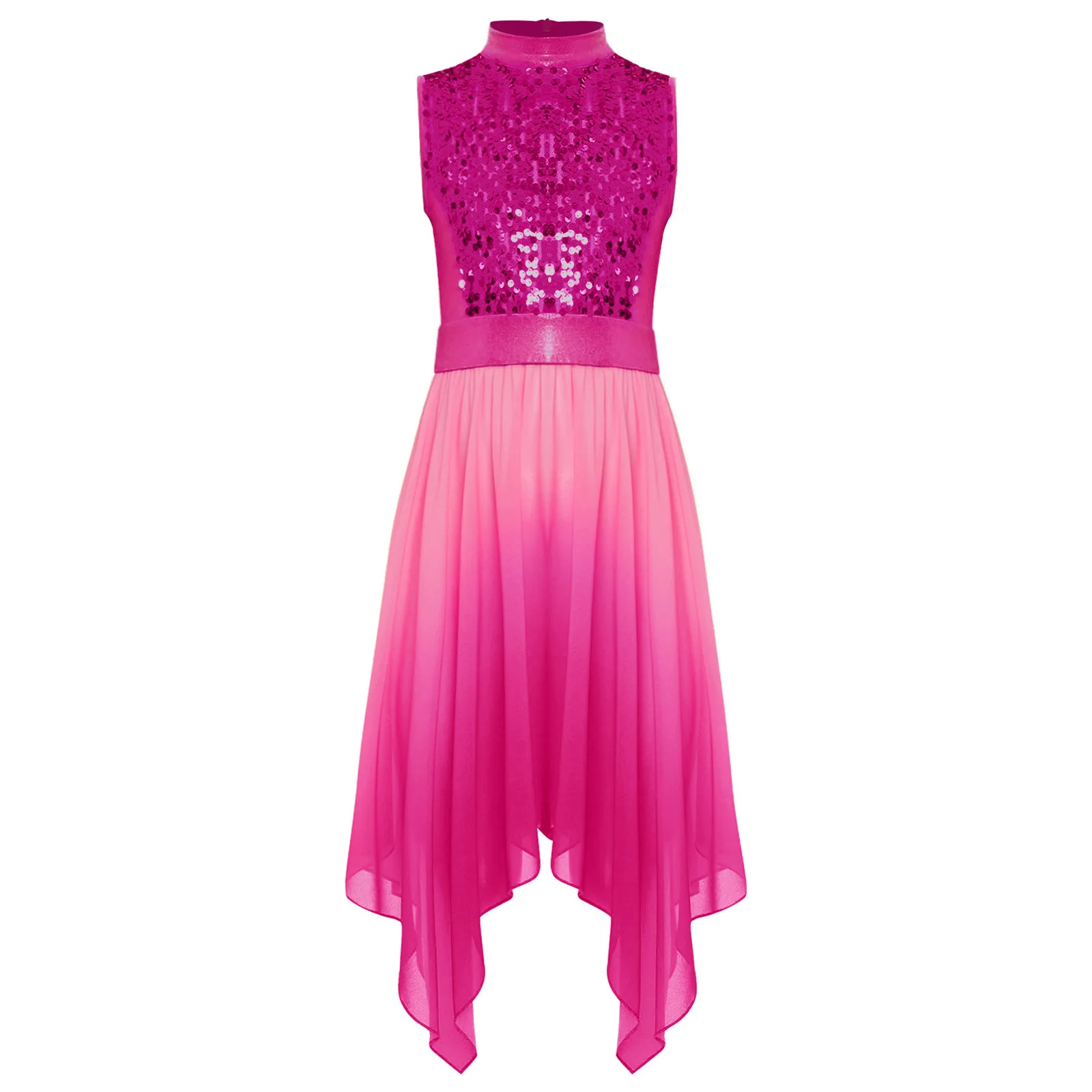 Girls Lyrical Dance Dress Kid Celebration of Spirit Church Dress Children Dancewear Stage Performance Wordhip Liturgical Costume - 5