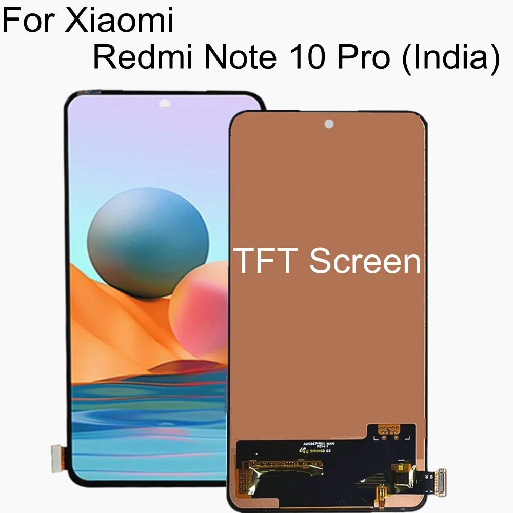 6.67 "Tft Lcd Per Xiaomi Redmi Note 10 Pro (India) Display Lcd Touch Screen Digitizer Sostituzione Per Redmi Lcd Lcd