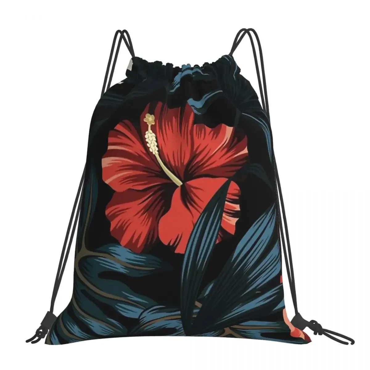 

Hawaii Palms Backpacks Fashion Portable Drawstring Bags Drawstring Bundle Pocket Sports Bag Book Bags For Man Woman Students