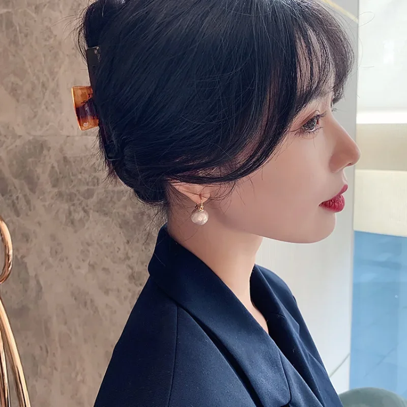 Pearl Earrings Drop Earrings Fashion Simulated Pearl Drop Earrings Women OL Simple Round Ear Ring Gifts Party Wedding Jewelry