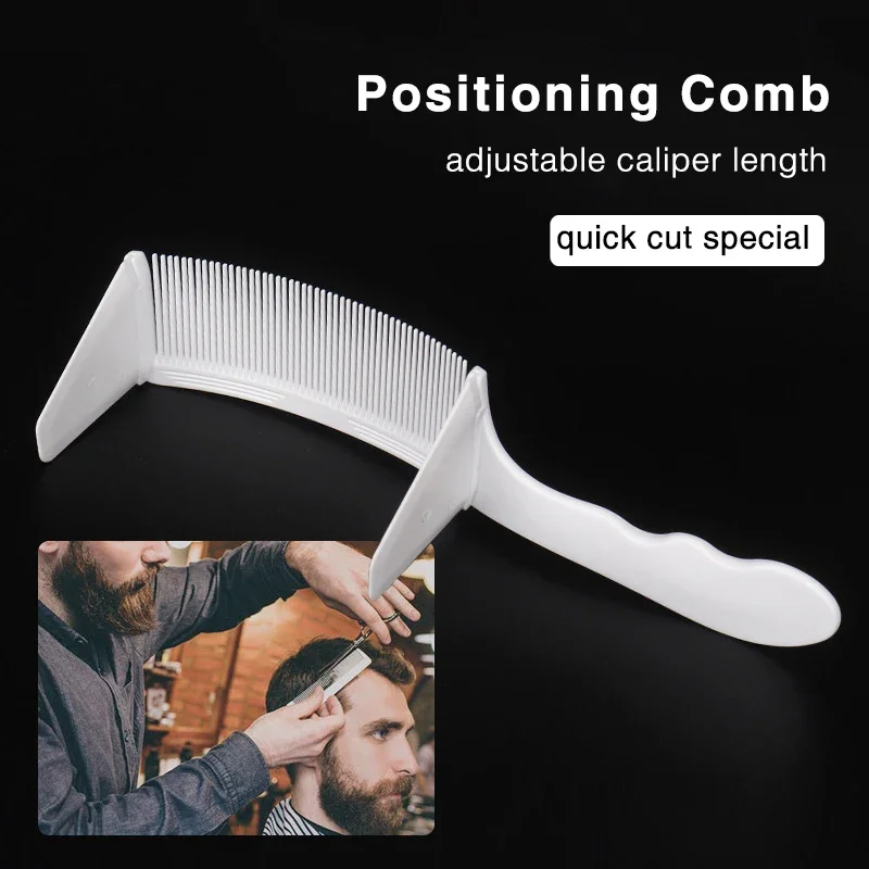 Professional Positioning Comb Barber Hair Cutting Flat Top Comb Salon Hairdressing Clipper Curved Comb for Men Hair Styling Tool