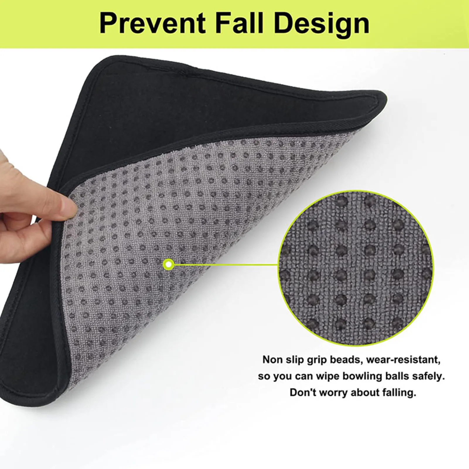 Microfiber Bowling Cleaning Towel Bowling Ball Towel Shammy Pad With EZ Grip Non-Slip Ball Shammy Pad For Cleani